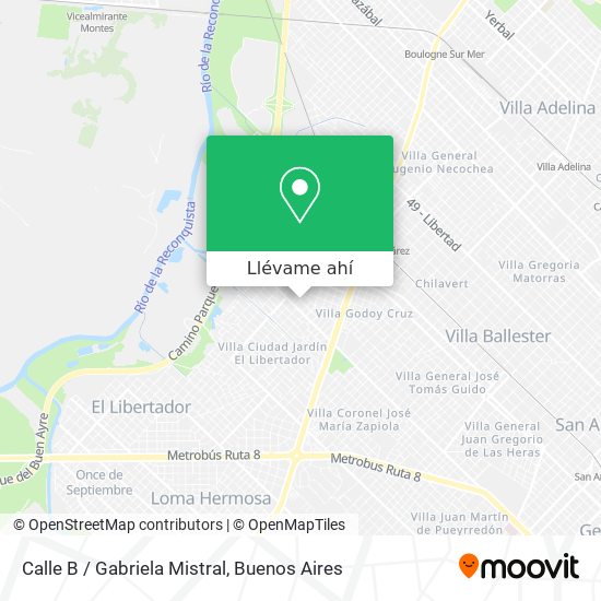 Mapa de Calle B / Gabriela Mistral