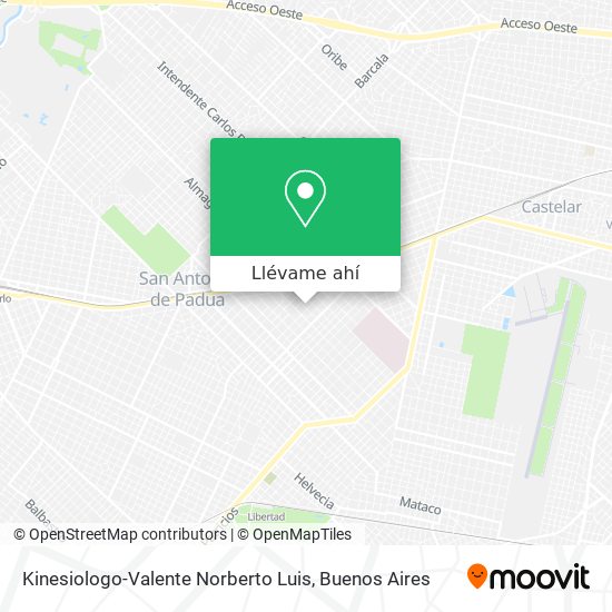 Mapa de Kinesiologo-Valente Norberto Luis