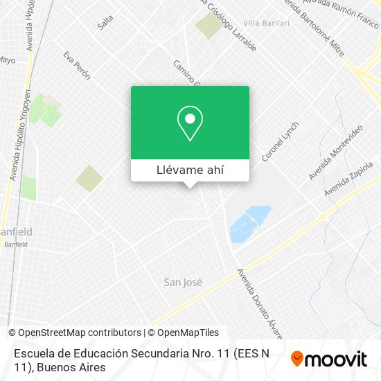 Mapa de Escuela de Educación Secundaria Nro. 11 (EES N 11)