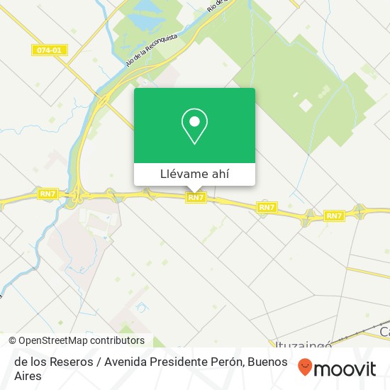 Mapa de de los Reseros / Avenida Presidente Perón