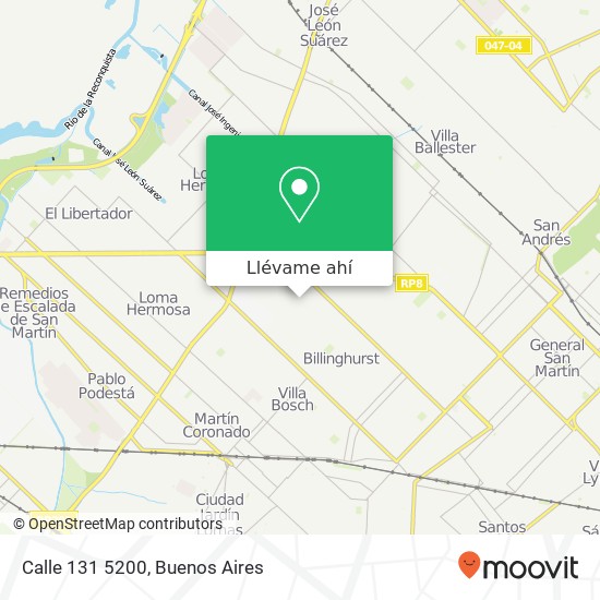 Mapa de Calle 131 5200