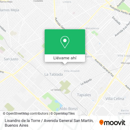 Mapa de Lisandro de la Torre / Avenida General San Martín