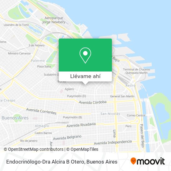 Mapa de Endocrinólogo-Dra Alcira B Otero