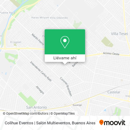 Mapa de Colihue Eventos | Salón Multieventos