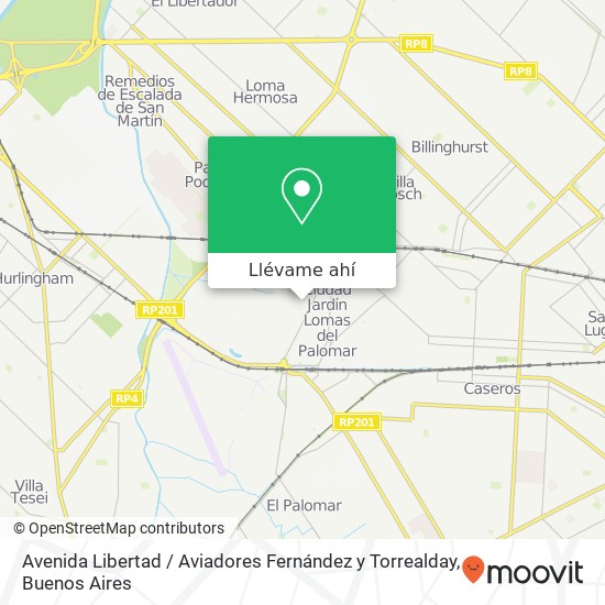 Mapa de Avenida Libertad / Aviadores Fernández y Torrealday