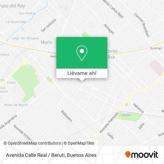 Mapa de Avenida Calle Real / Beruti