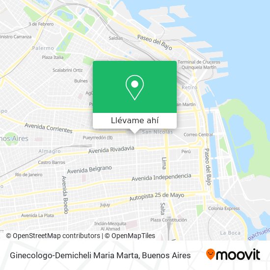 Mapa de Ginecologo-Demicheli Maria Marta