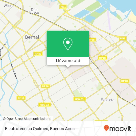 Mapa de Electrotécnica Quilmes