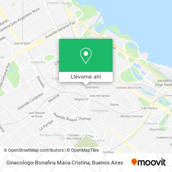 Mapa de Ginecologo-Bonafina Maria Cristina