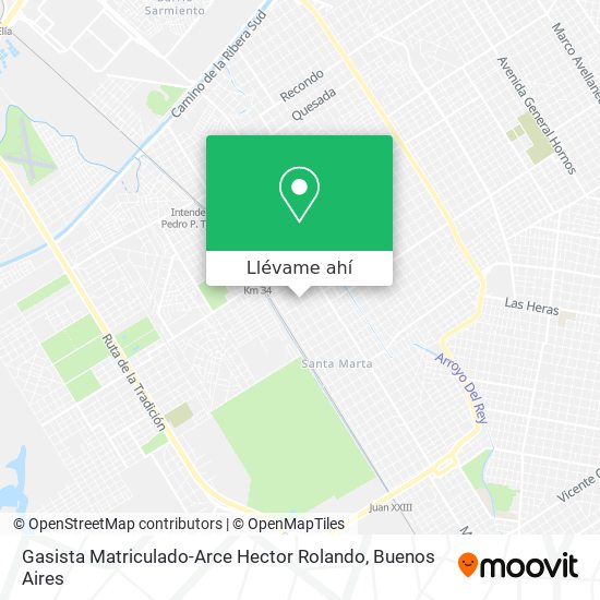 Mapa de Gasista Matriculado-Arce Hector Rolando