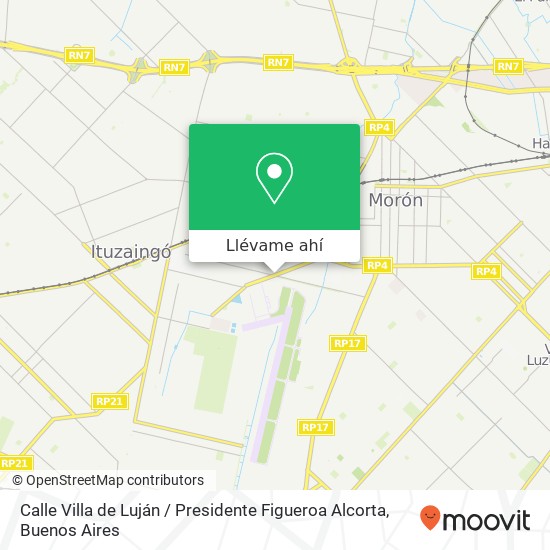 Mapa de Calle Villa de Luján / Presidente Figueroa Alcorta