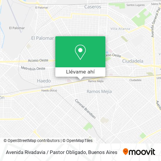 Mapa de Avenida Rivadavia / Pastor Obligado