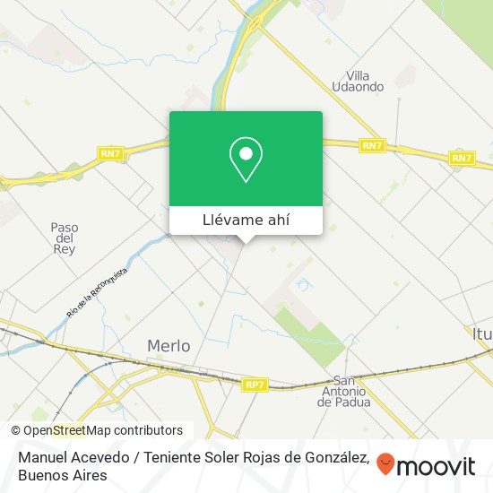 Mapa de Manuel Acevedo / Teniente Soler Rojas de González