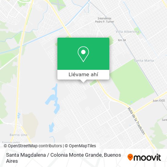 Mapa de Santa Magdalena / Colonia Monte Grande