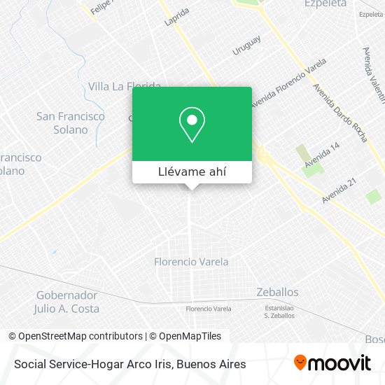 Mapa de Social Service-Hogar Arco Iris