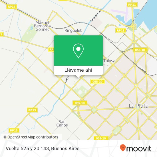 Mapa de Vuelta 525 y 20 143