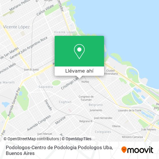 Mapa de Podologos-Centro de Podologia Podologos Uba