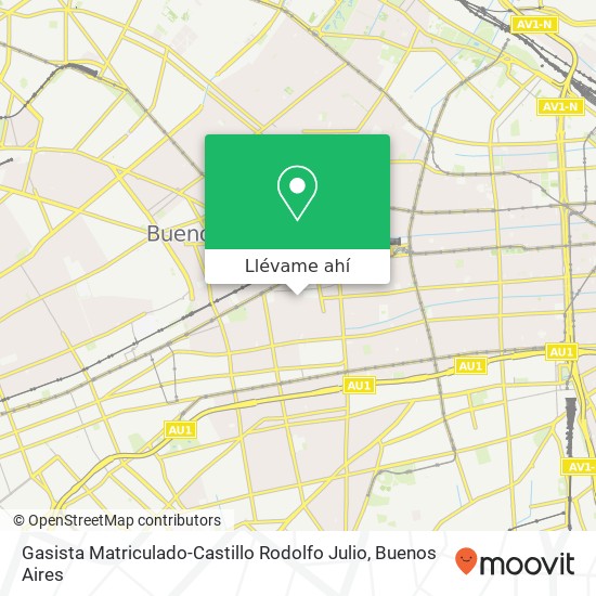 Mapa de Gasista Matriculado-Castillo Rodolfo Julio