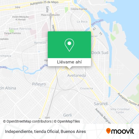 Mapa de Independiente, tienda Oficial