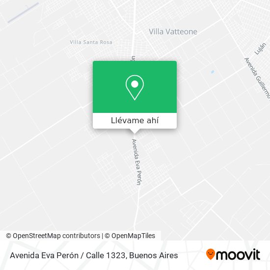 Mapa de Avenida Eva Perón / Calle 1323