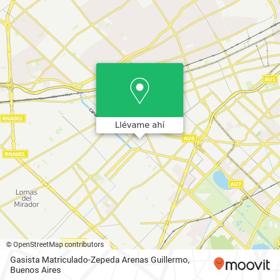 Mapa de Gasista Matriculado-Zepeda Arenas Guillermo