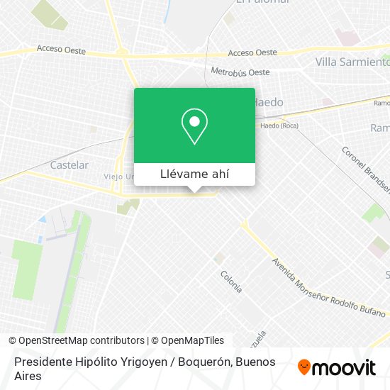 Mapa de Presidente Hipólito Yrigoyen / Boquerón