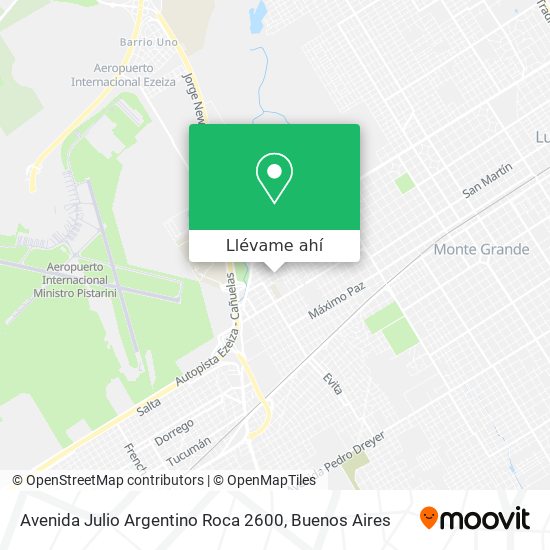 Mapa de Avenida Julio Argentino Roca 2600