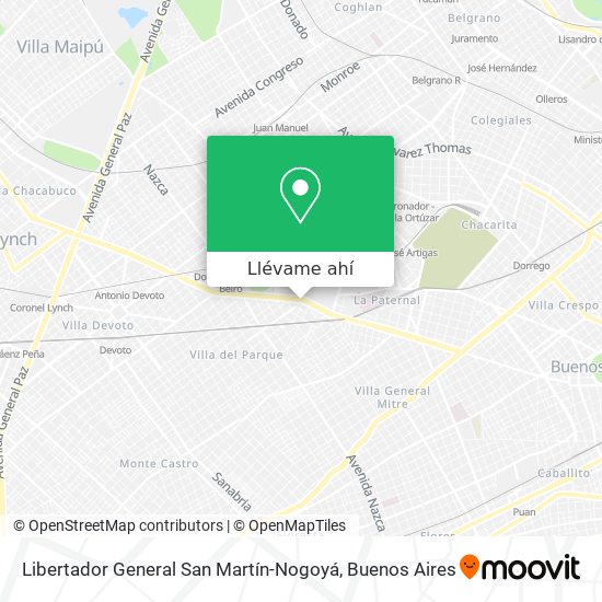 Mapa de Libertador General San Martín-Nogoyá