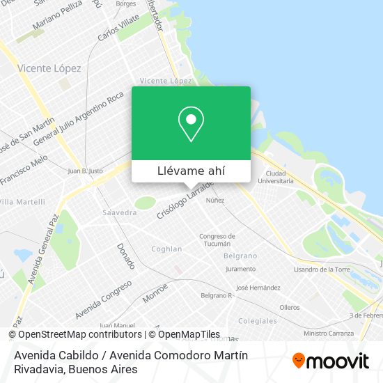 Mapa de Avenida Cabildo / Avenida Comodoro Martín Rivadavia