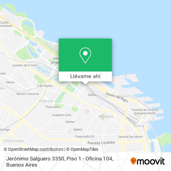 Mapa de Jerónimo Salguero 3350, Piso 1 - Oficina 104