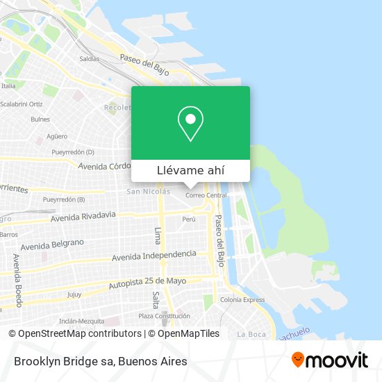 Mapa de Brooklyn Bridge sa