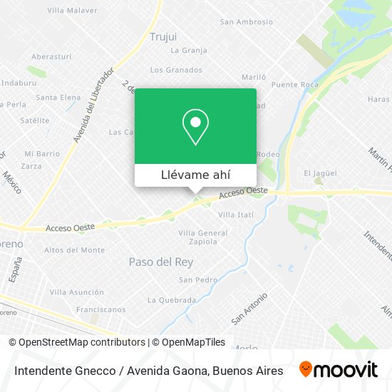 Mapa de Intendente Gnecco / Avenida Gaona