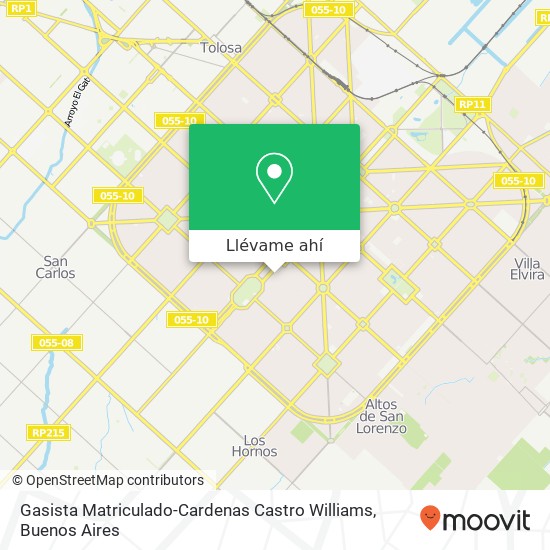 Mapa de Gasista Matriculado-Cardenas Castro Williams