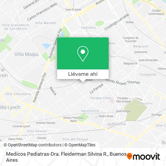 Mapa de Medicos Pediatras-Dra. Fleiderman Silvina R.