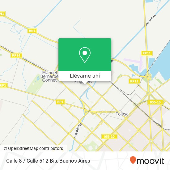 Mapa de Calle 8 / Calle 512 Bis
