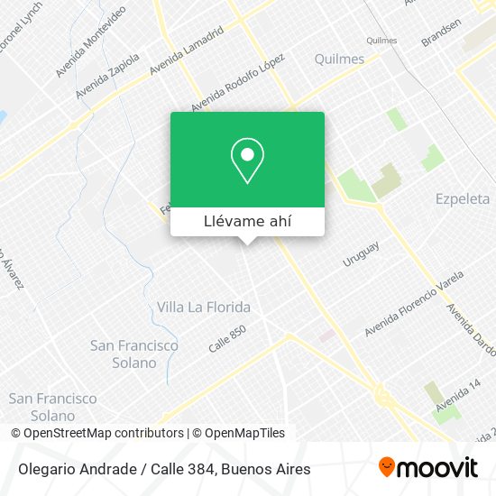 Mapa de Olegario Andrade / Calle 384