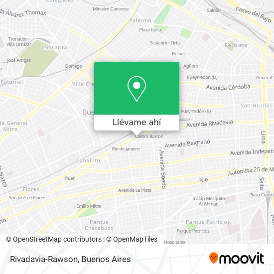 Mapa de Rivadavia-Rawson