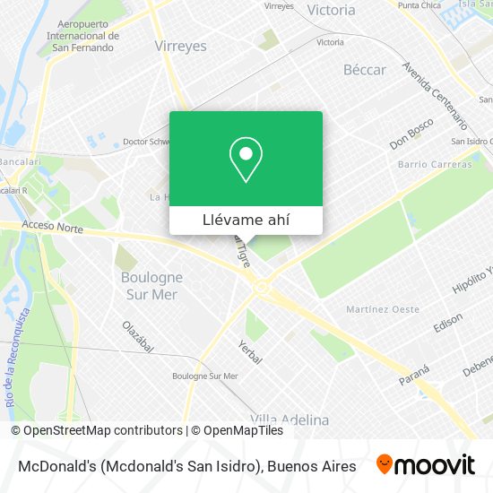 Mapa de McDonald's (Mcdonald's San Isidro)