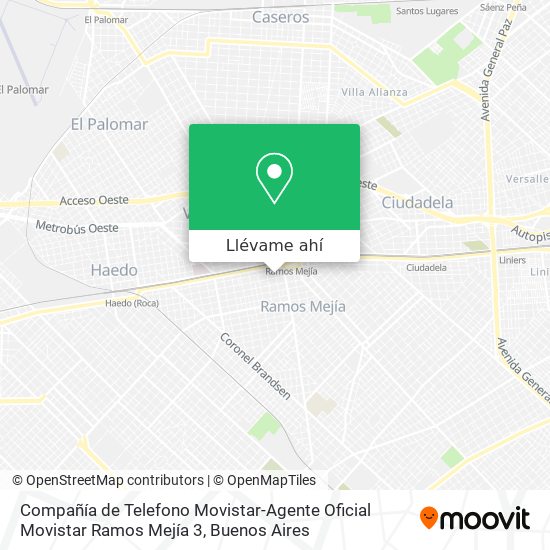 Mapa de Compañía de Telefono Movistar-Agente Oficial Movistar Ramos Mejía 3