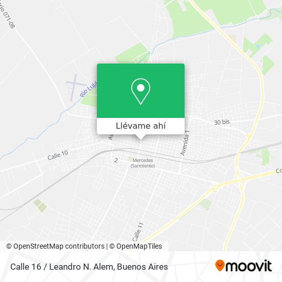 Mapa de Calle 16 / Leandro N. Alem