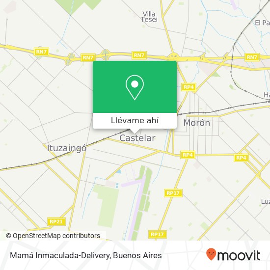 Mapa de Mamá Inmaculada-Delivery