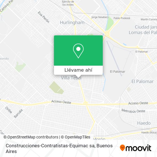 Mapa de Construcciones-Contratistas-Equimac sa