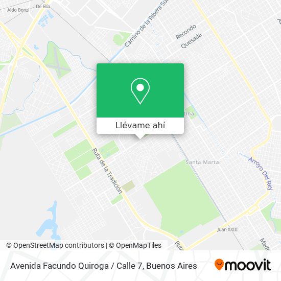 Mapa de Avenida Facundo Quiroga / Calle 7