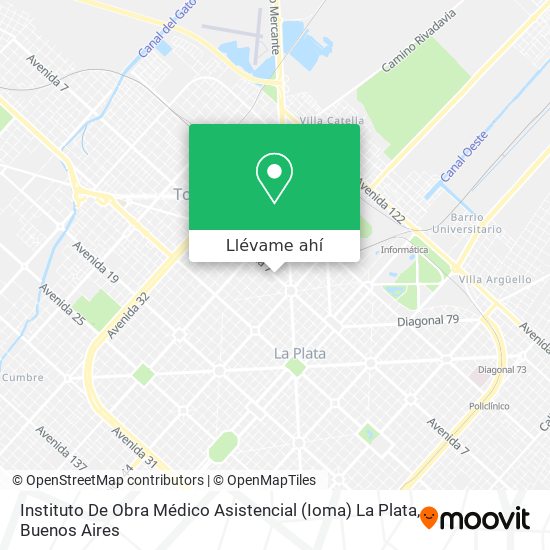 Mapa de Instituto De Obra Médico Asistencial (Ioma) La Plata