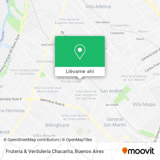 Mapa de Frutería & Verdulería Chacarita