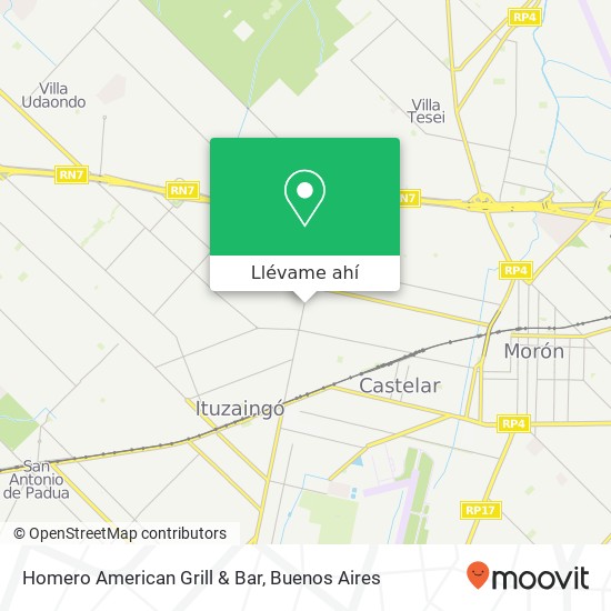 Mapa de Homero American Grill & Bar