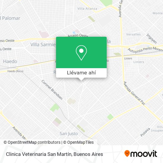 Mapa de Clinica Veterinaria San Martín