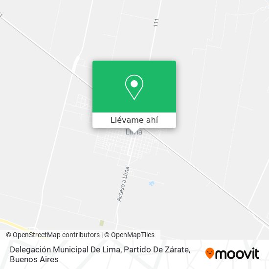 Mapa de Delegación Municipal De Lima, Partido De Zárate