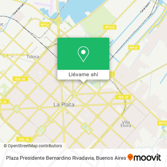 Mapa de Plaza Presidente Bernardino Rivadavia