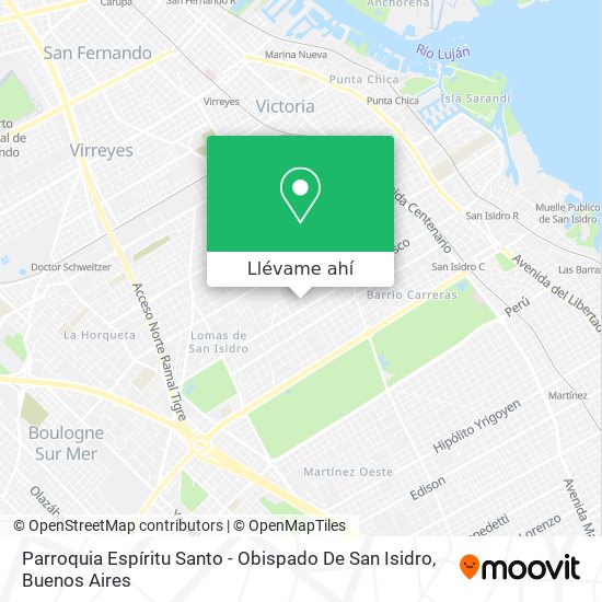 Mapa de Parroquia Espíritu Santo - Obispado De San Isidro